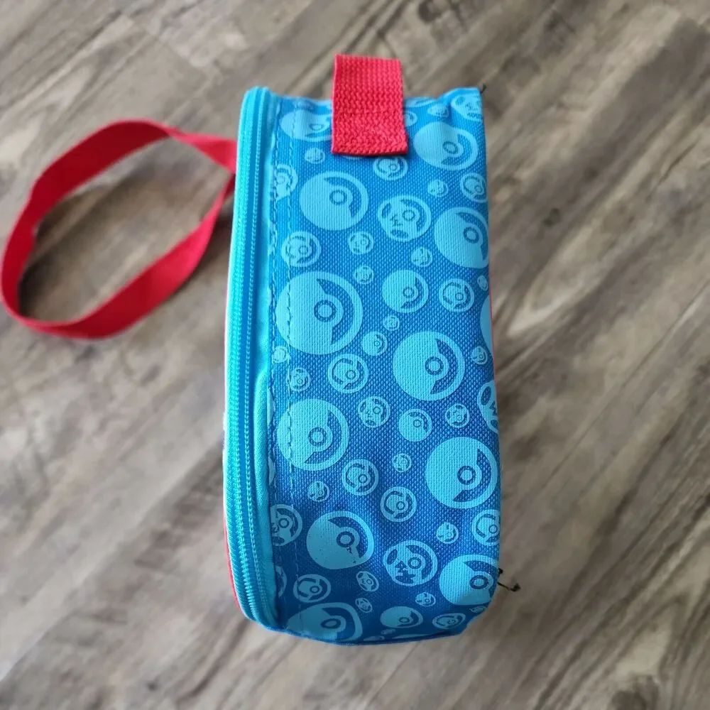 Pokemon Kids Lunch Bag Blue Red with Yellow Accents